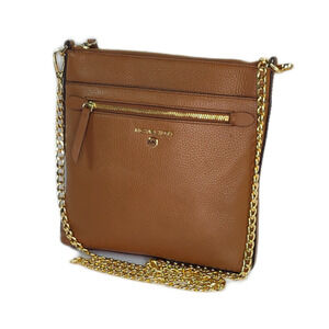 Michael Kors Jet Set Charm Small Flat Crossbody-Luggage/Tan/Brown-NWOT